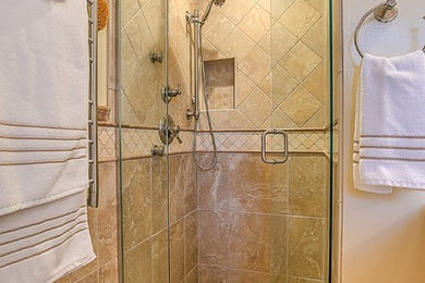 Inspiration for a mid-sized master bathroom remodel in Albuquerque