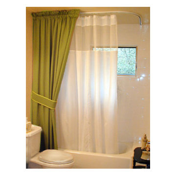 Ceiling Mounted Shower Rod Houzz, Trax Ceiling Mounted Shower Curtain Tracks