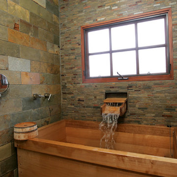 La Crescenta Asian Master Bathroom Remodel with Japanese Soaking Tub