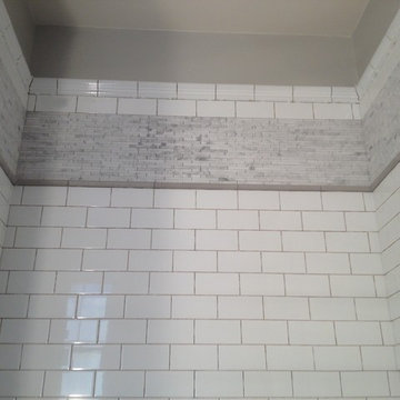 Lafayette Custom Home  subway tile shower
