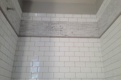 Lafayette Custom Home  subway tile shower