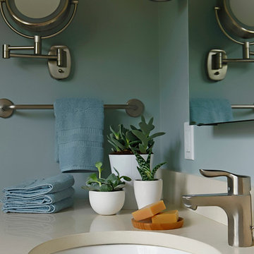 Lafayette Hill Bathroom — Pastel Colors and Brushed Nickel