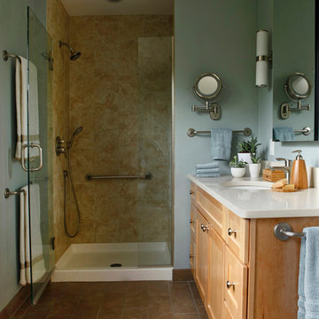 Lafayette Hill Bathroom — Pastel Colors and Brushed Nickel