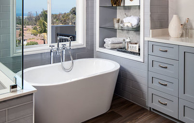 A Smaller Tub Makes Room for a Larger Shower