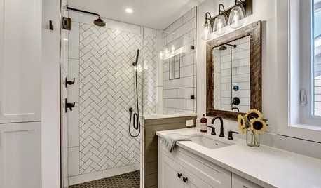 A Modern Farmhouse Bath for a Couple’s Forever Home