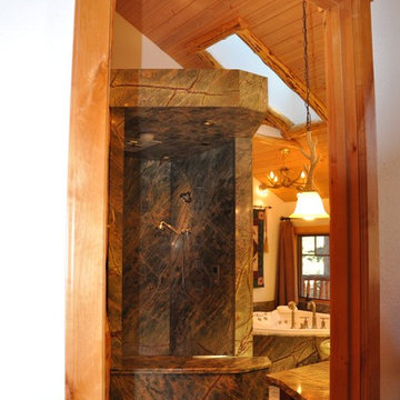 lake tahoe home rustic bathroom