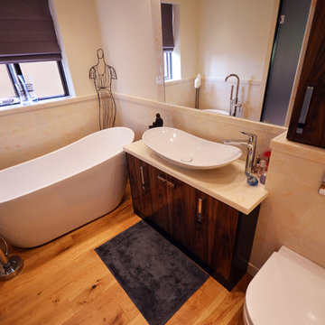 Langley Interiors Case Study : Slipper Bath Marble Bathroom