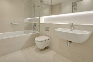 Design ideas for a contemporary bathroom in Gloucestershire.