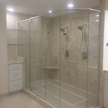 Large Clear Glass Shower