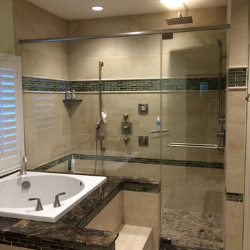 Large Luxurious Shower Easliy Accommodates Two