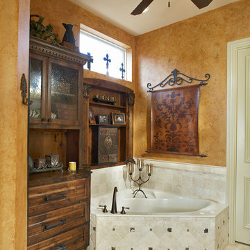 Large Master Bathroom Remodel with Custom Cabinets
