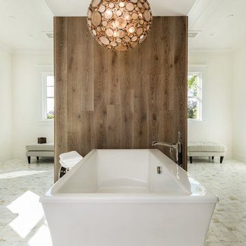 Large Master Bathroom with Free Standing Tub