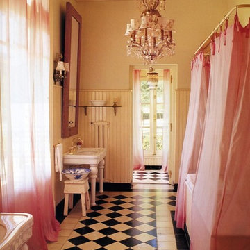 large pink bathroom
