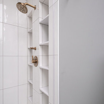 Large shower with Niche Shelves