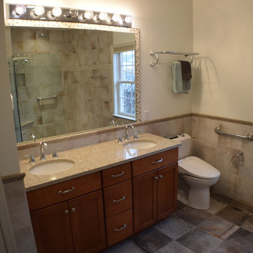 large shower with seat