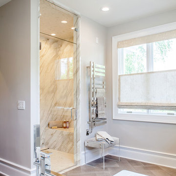 Large Steam Shower with Custom Amenities