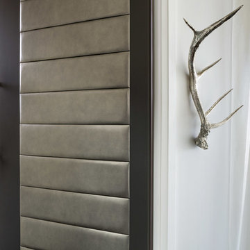 Las Vegas Modern Home - Modern Solid Wood Door with Leather