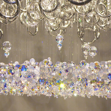 lather up! swarovski crystal chandelier by water pressure lighting