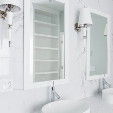 Light and Bright Marble Bathroom Vanity