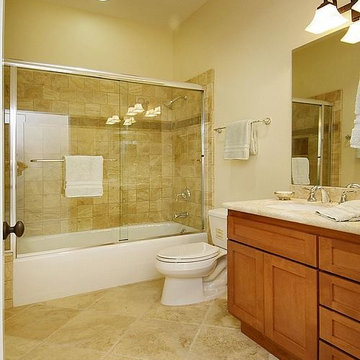 Light Limestone Guest Bath