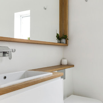 White and Timber Bathroom