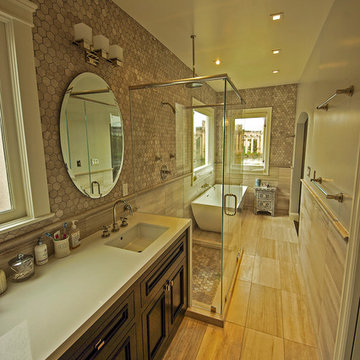 Limestone Tile Bathroom Remodel