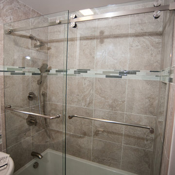 Linda Vista Bathroom Remodel with Modern Shower Glass Sliding Door