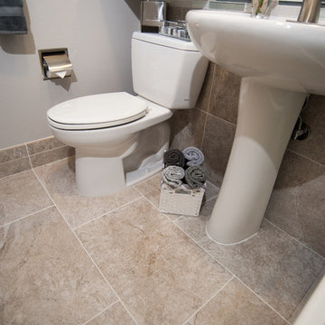 Linda Vista Bathroom Remodel with Glass Tile Liner