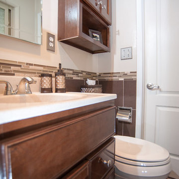 Linda Vista Bathroom Remodel with Dark Wood Tones