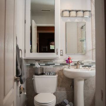 Linda Vista Master Bathroom Remodel with Pedestal Sink