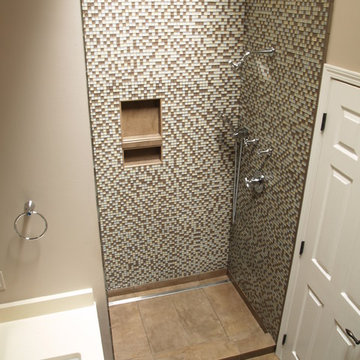 Linear channel drain shower
