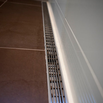 Linear drain at Master Bath