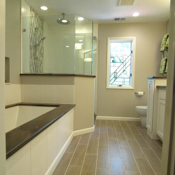 Linear Shaped Master Bathroom