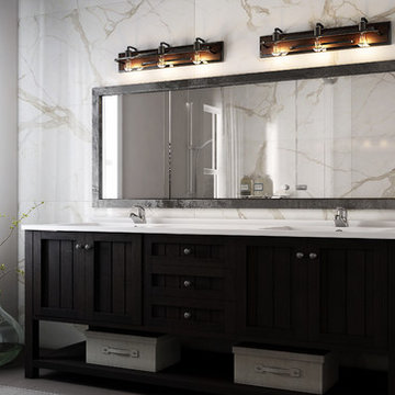 Lofty 3-Light Vanities in Bathroom