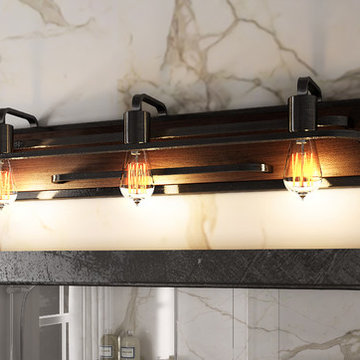 Lofty 3-Light Vanity in Bathroom