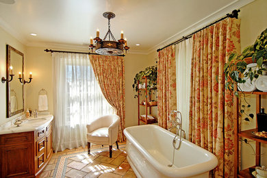 Example of a transitional bathroom design in Los Angeles