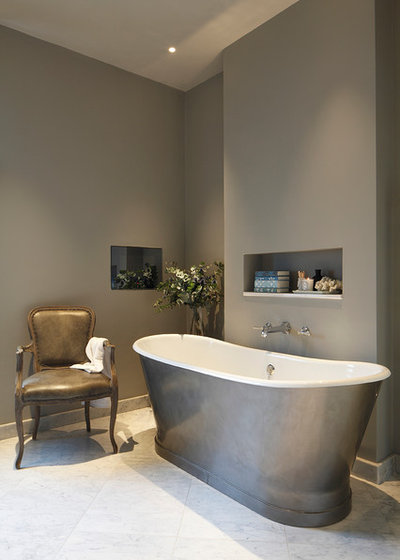 Transitional Bathroom by Laura Sole Interiors