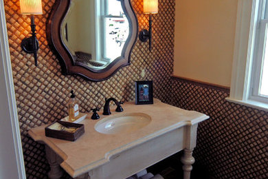 フィラデルフィアにあるエクレクティックスタイルのおしゃれな浴室の写真