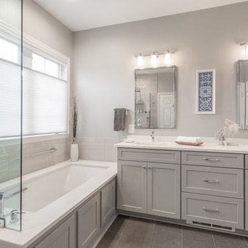 Lorton Gray Transitional Master Bath