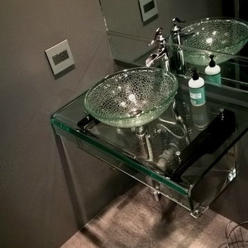 Los Angeles Glass on Glass Modern Bathroom