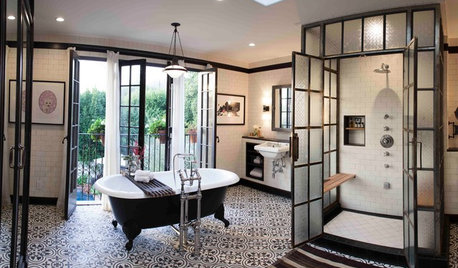 Bath of the Week: Glass and Steel With a Mediterranean Twist