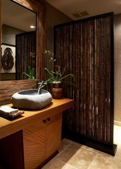 Tropical Bathroom by GM Construction, Inc.