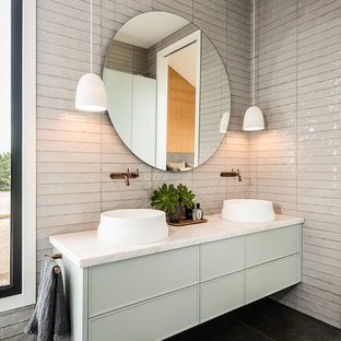 75+ Badezimmer mit Marmor-Waschbecken/Waschtisch Ideen & Bilder - Mai