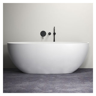 LUSSO LUXE WALL MOUNTED BATH TAP WITH VALVE AND HANDHELD SHOWER KIT MATT  BLACK - Contemporary - Bathroom - Other - by LUSSO