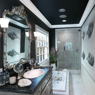 Hand Painted Bathroom Wall Mural Houzz
