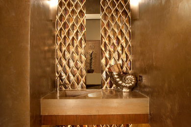 Inspiration for a powder room remodel in Houston