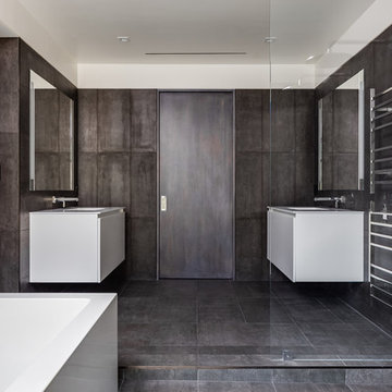Luxury Bathroom with Radiant Heating by Diego Pacheco Design Practice