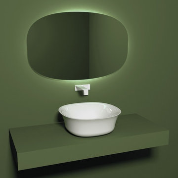 Luxury Italian Ceramic Bathroom Wash Basin -  Flut by GSG Ceramic Design