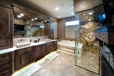 Example of a mountain style bathroom design in Other