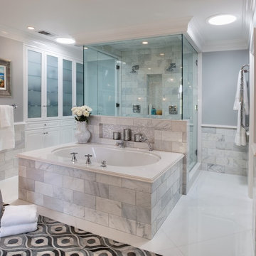 Luxury Master Bathroom Tub and Shower